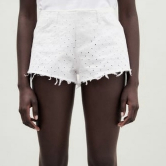 Zara open work all Cotton embroidery denim short - Picture 8 of 8